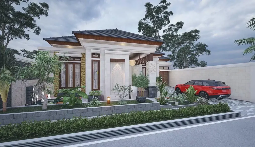 Mẫu biệt thự 1 tầng hiện đại 4 phòng ngủ thoáng sáng.