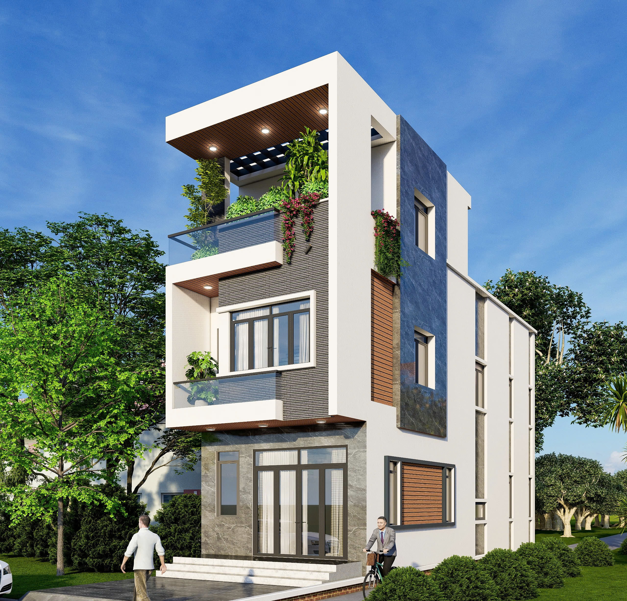 Mẫu thiết kế nhà phố đẹp 5x15m tại Yên Mỹ, Hưng Yên