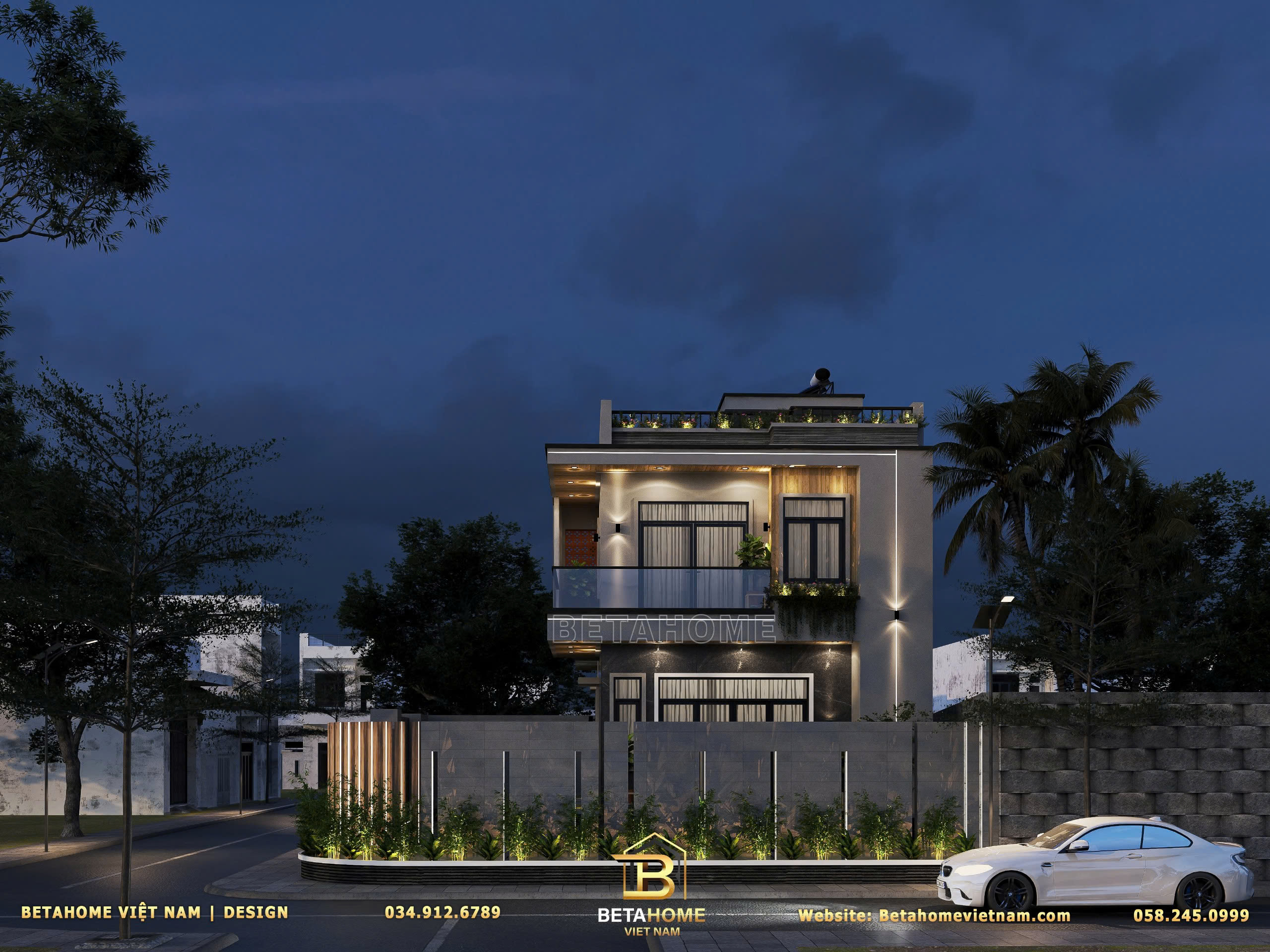 Mẫu nhà phố hiện đại 2 tầng 7x12m tại Bắc Giang – Không gian sống tiện nghi, hiện đại