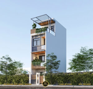 Giải pháp thiết kế mặt tiền nhà phố 3,9m tại Đông Anh - Hà Nội