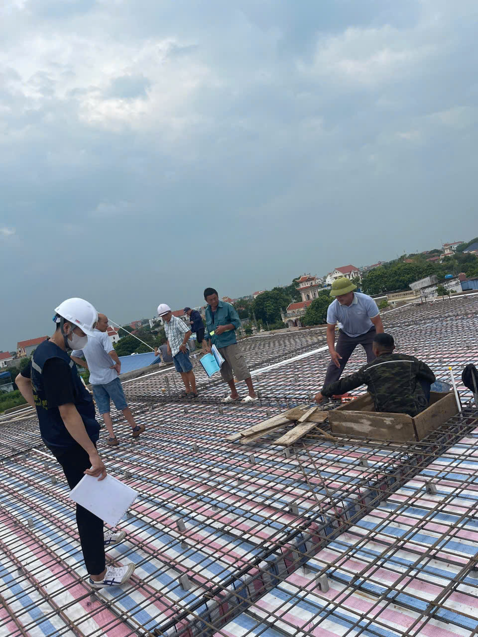 Công Tác Nghiệm Thu Sắt Thép Mái - Biệt Thự Mái Nhật 2 Tầng