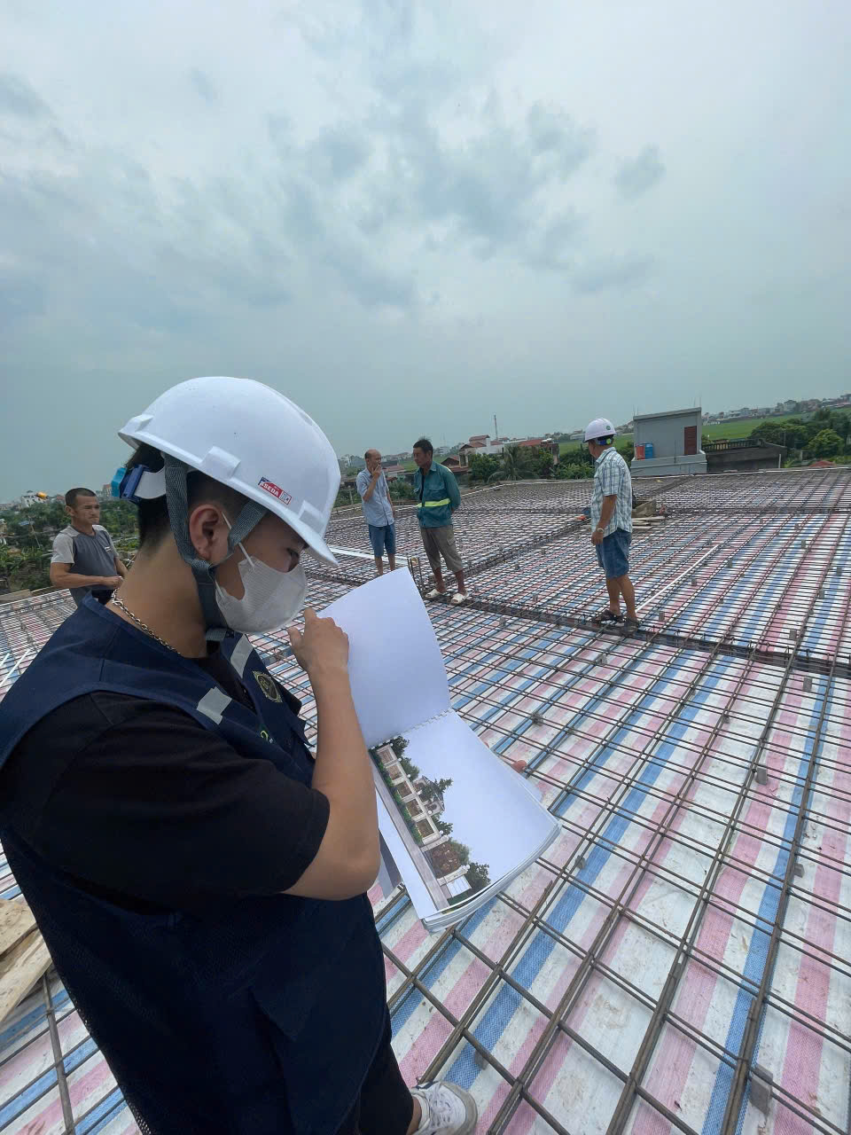 Công Tác Nghiệm Thu Sắt Thép Mái - Biệt Thự Mái Nhật 2 Tầng