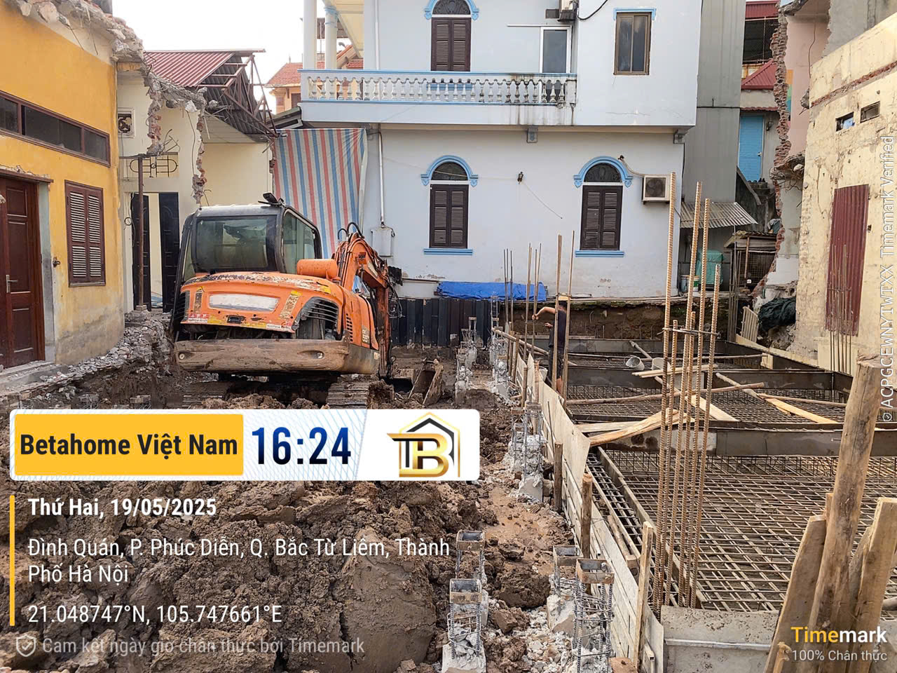 Cập nhật tiến độ công trình nhà phố 5 tầng tại Phú Diễn – Nhà chú Kinh