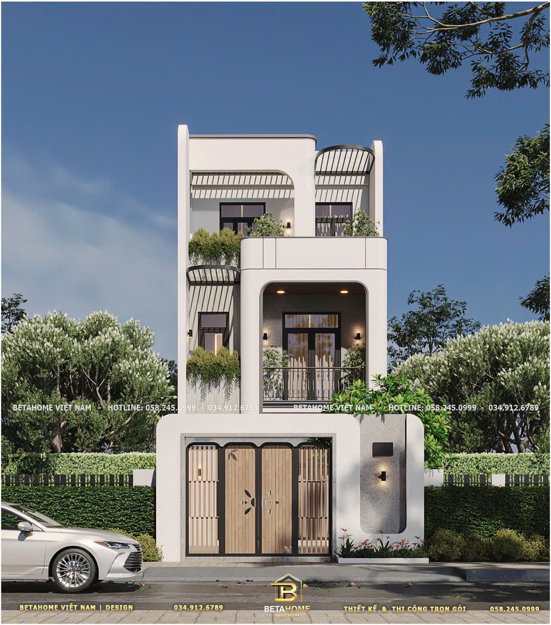 Mẫu nhà phố 3 tầng hiện đại 5,8x15m – Giải pháp tối ưu cho không gian sống tiện nghi tại Sóc Sơn