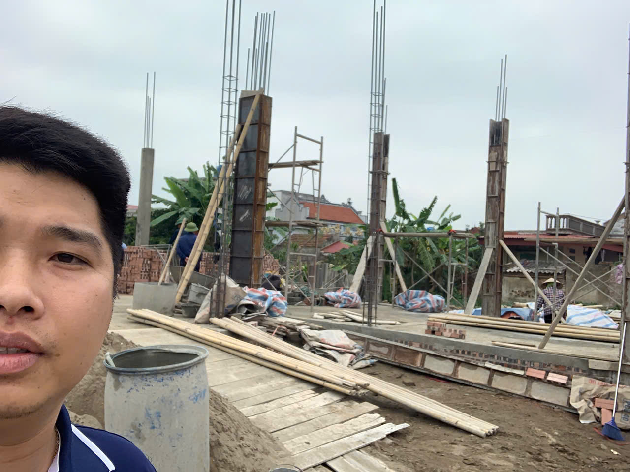 Cập Nhật Tiến Độ Thi Công Nhà Vườn Mái Nhật 2 Tầng – Chủ Đầu Tư Anh Toàn, Thái Thụy, Thái Bình