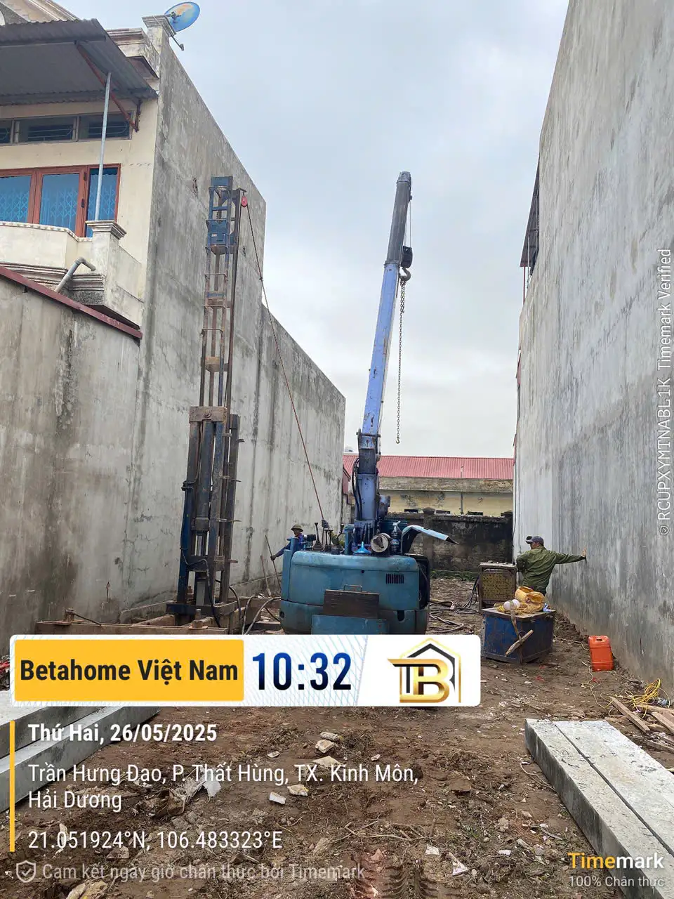 Khởi công dự án nhà phố 3 tầng – Xây nhà trọn gói tại Kinh Môn, Hải Dương