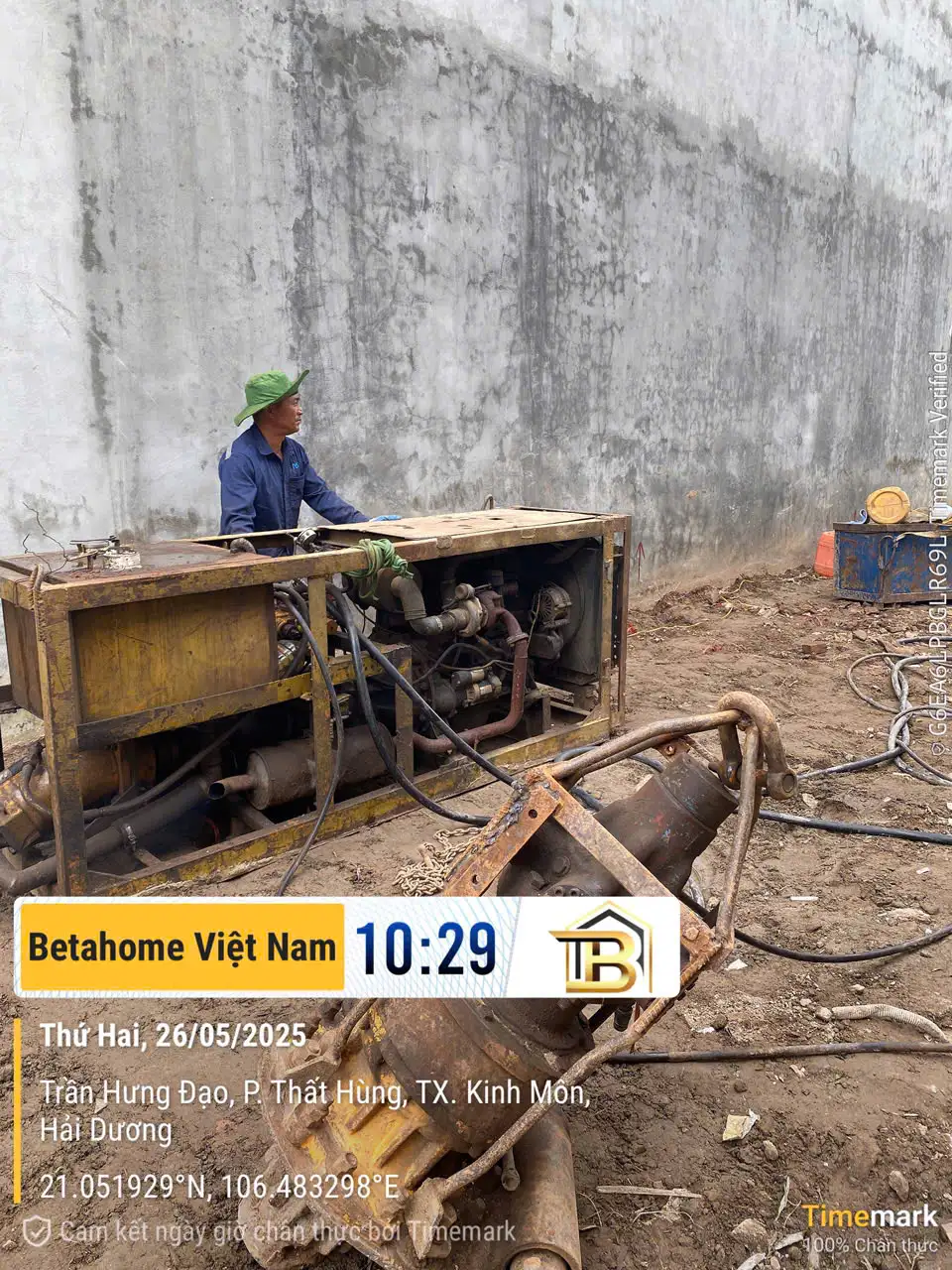 Khởi công dự án nhà phố 3 tầng – Xây nhà trọn gói tại Kinh Môn, Hải Dương