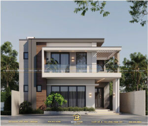 Mẫu Nhà Mái Bằng 2 Tầng Hiện Đại 11x8,5m – Kinh Môn, Hải Dương