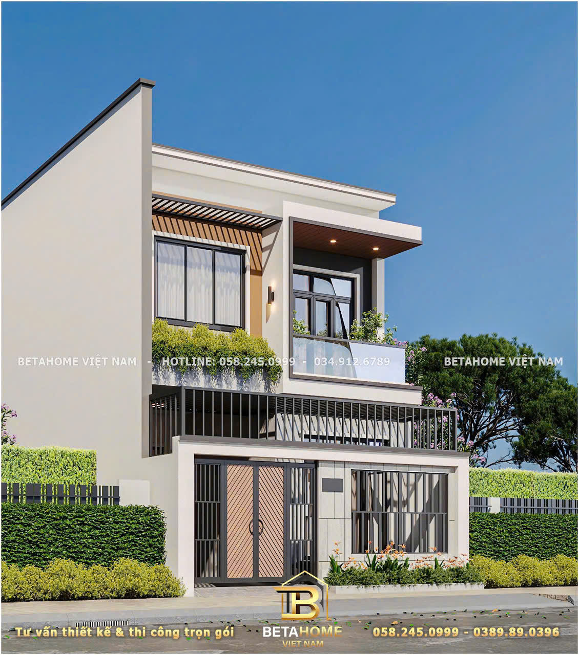 Mẫu Nhà Phố 7x15m 2 Tầng Hiện Đại – CĐT: Anh Hùng (Lai Châu)