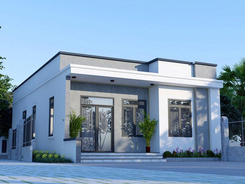 Mẫu thiết kế nhà cấp 4 mái bằng