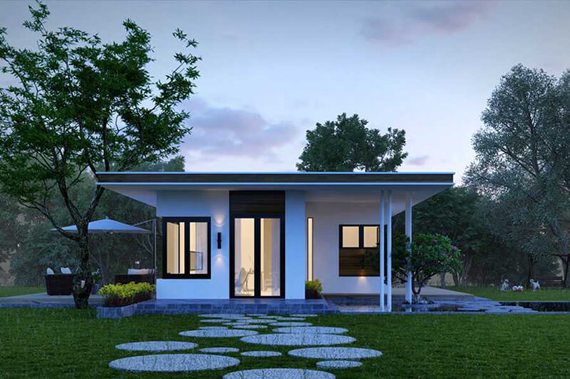 Mẫu thiết kế nhà cấp 4 sân vườn