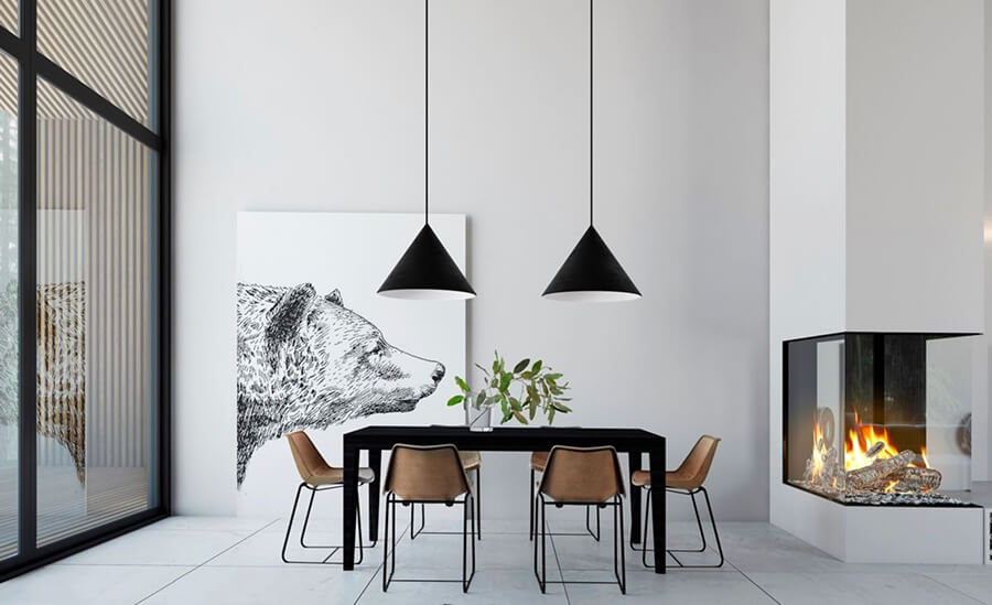 Thiết kế nội thất phong cách minimalism với không gian trống hợp lý và đường nét rõ ràng