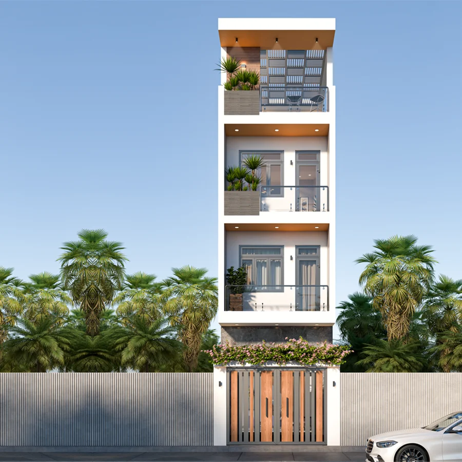Mẫu thiết kế nhà ống 4 tầng hiện đại