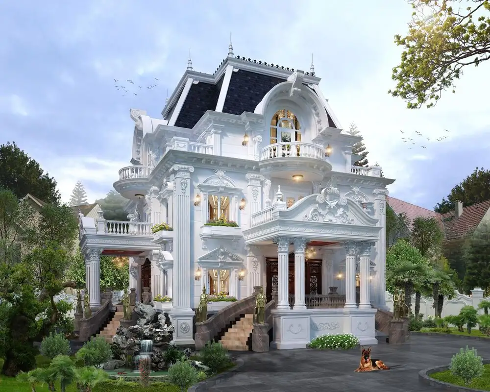 Mẫu nhà biệt thự nhiều mặt tiền phù hợp cho kết hợp kinh doanh.