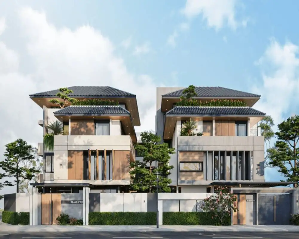 Mẫu biệt thự mái Nhật thanh thoát, tinh giản mà sang trọng.