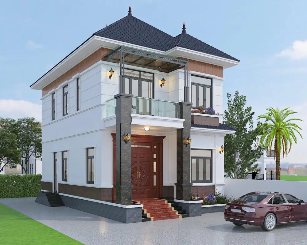 Mẫu thiết kế biệt thự hiện đại 100m2 cho gia đình trẻ