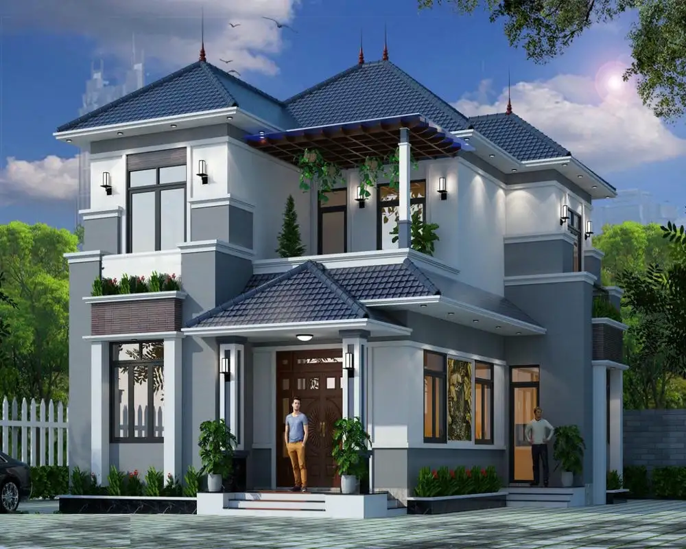 Thiết kế biệt thự đẹp dạng mini, phù hợp đất phố nhỏ hẹp