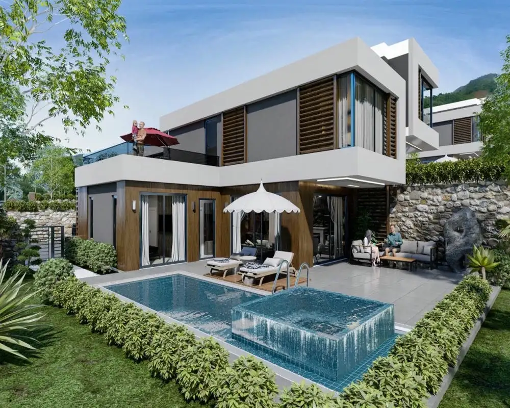 Thiết kế biệt thự đẹp với hồ bơi và sân vườn xanh mát