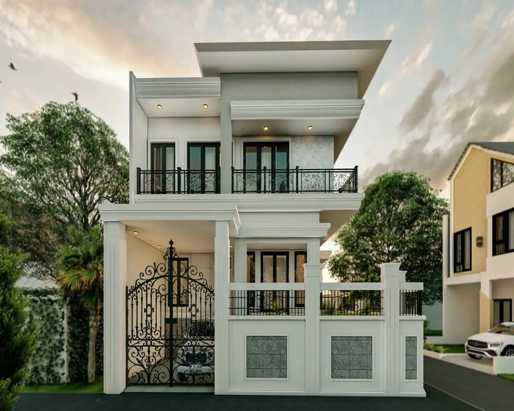 Mẫu nhà biệt thự đơn giản, thiết kế tinh tế cho đô thị