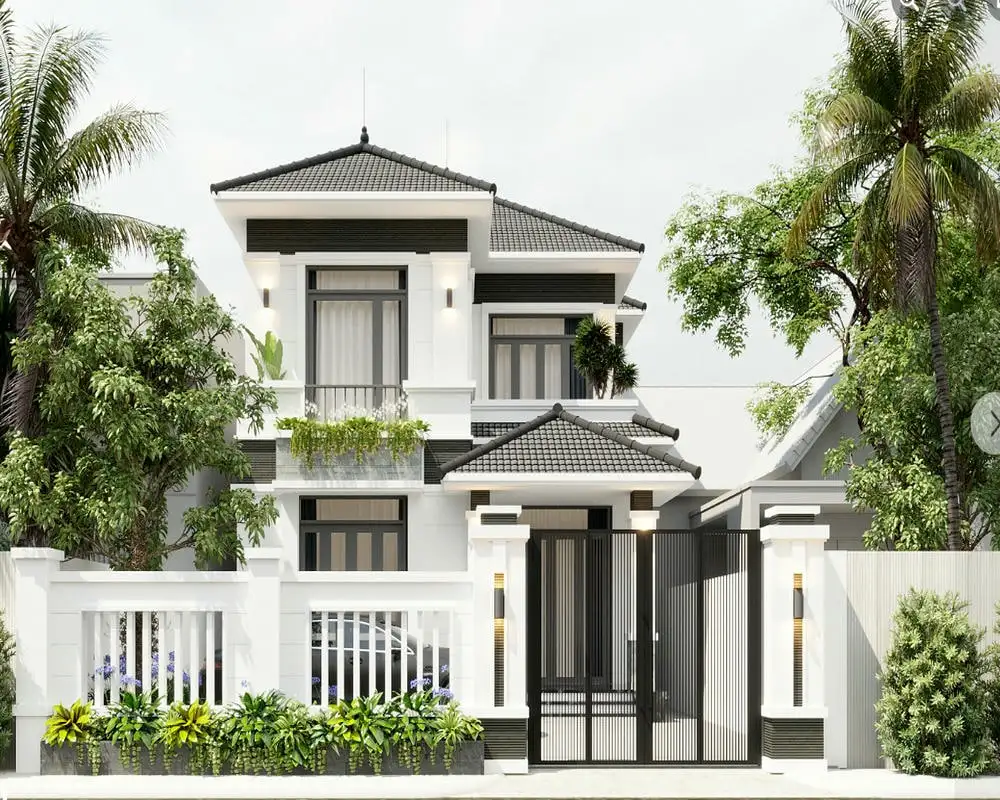 Mẫu biệt thự 2 tầng đẹp dạng mini, tối ưu không gian nhỏ hẹp