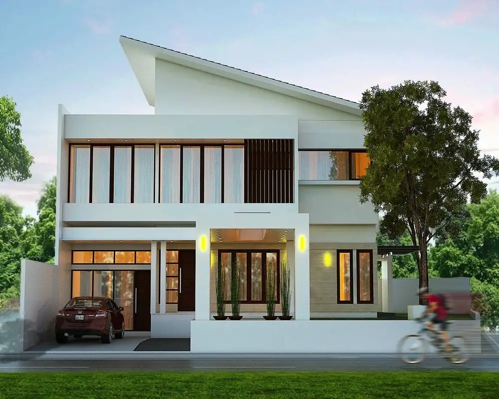 Mẫu biệt thự 2 tầng kiểu Pháp với mái Mansard cổ điển, sang trọng