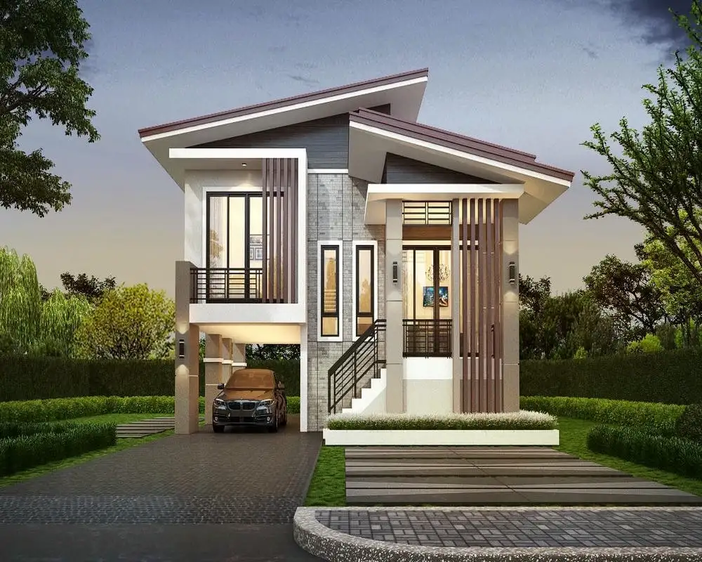 Thiết kế biệt thự tân cổ điển đẹp với mái Mansard bề thế