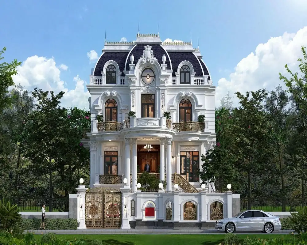 Nhà biệt thự 3 tầng đẹp theo phong cách tân cổ điển, chuẩn xu hướng