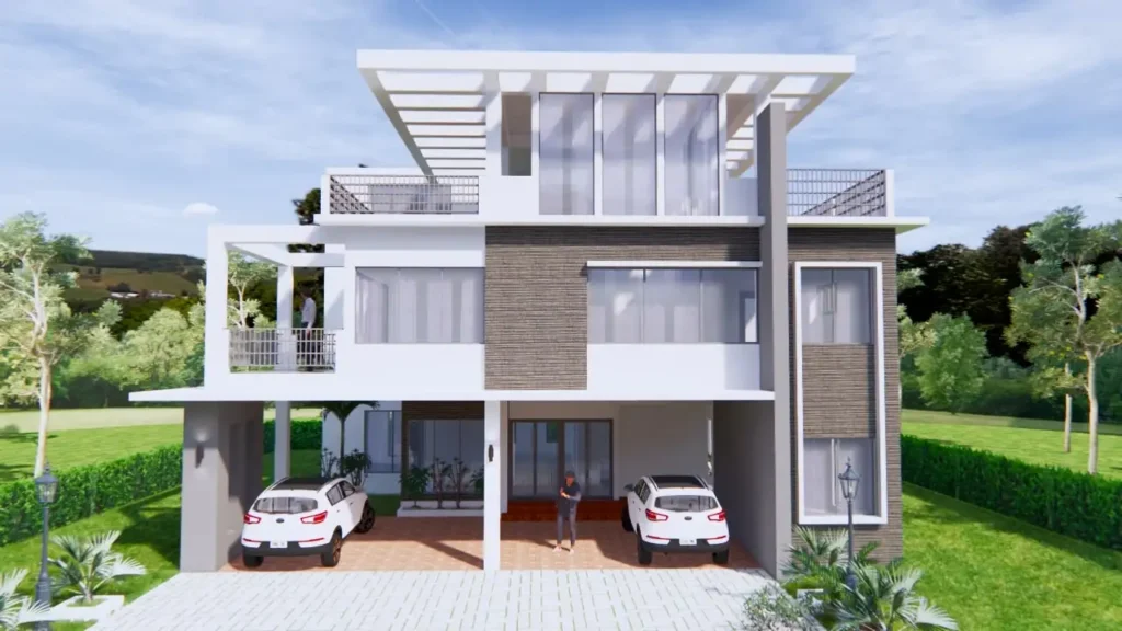 Thiết kế biệt thự 3 tầng tối giản, công năng gọn gàng, tinh tế