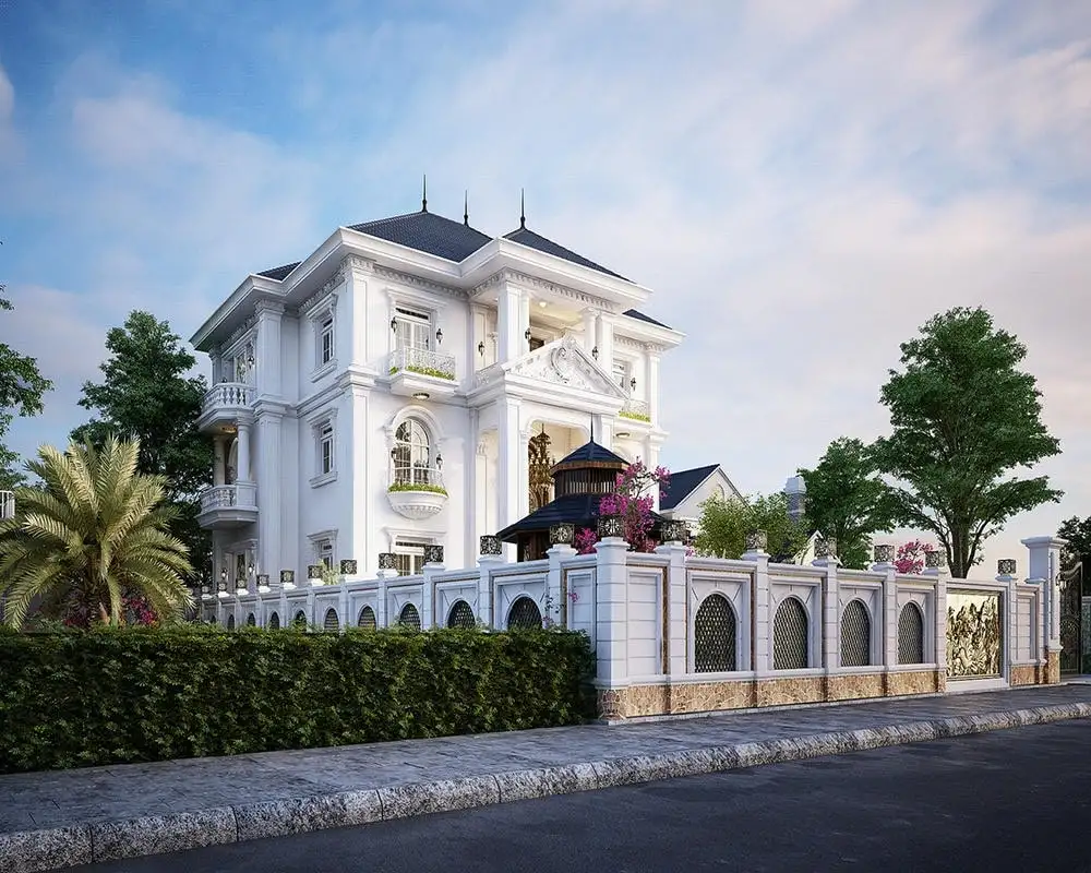 Mẫu biệt thự 3 tầng hiện đại đẹp với không gian xa hoa, tiện nghi