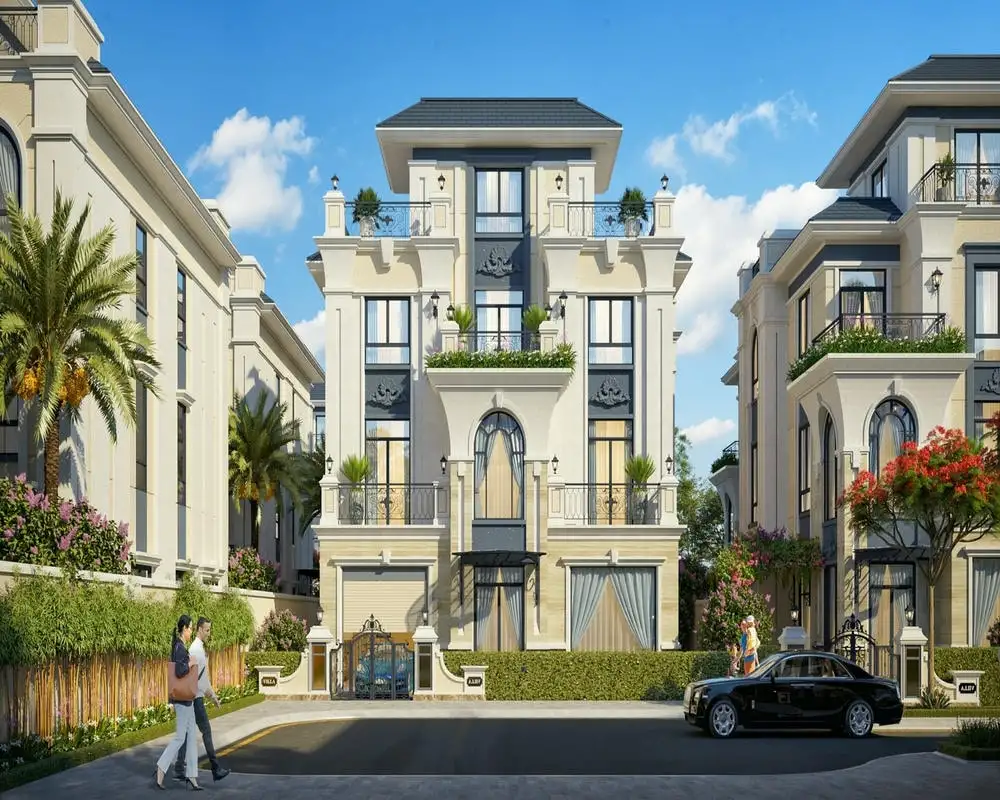 Nhà biệt thự 3 tầng đẹp phong cách luxury hiện đại