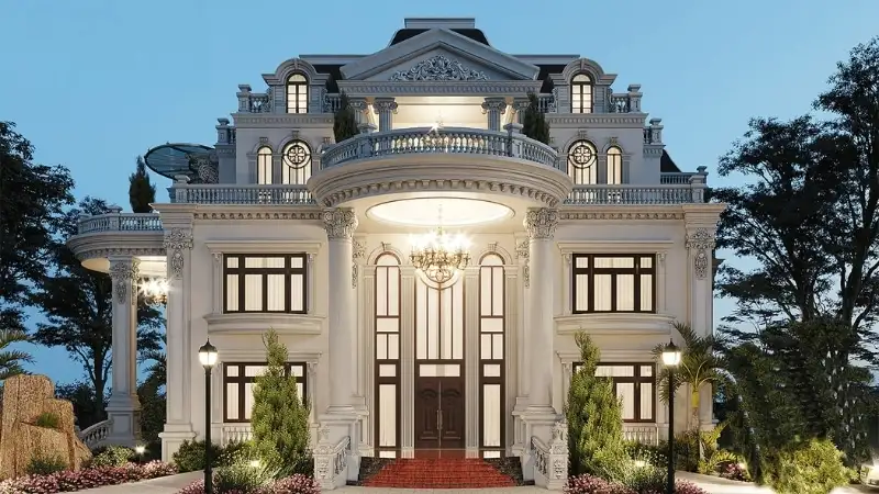 Biệt thự 2 tầng kiểu Pháp cổ điển mang kiến trúc châu Âu đẳng cấp