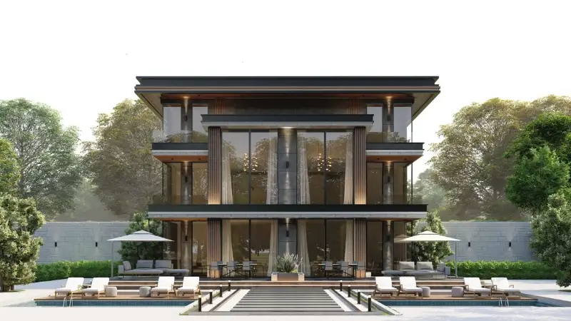 Biệt thự 3 tầng giúp tách biệt không gian sinh hoạt, đảm bảo sự riêng tư cần thiết