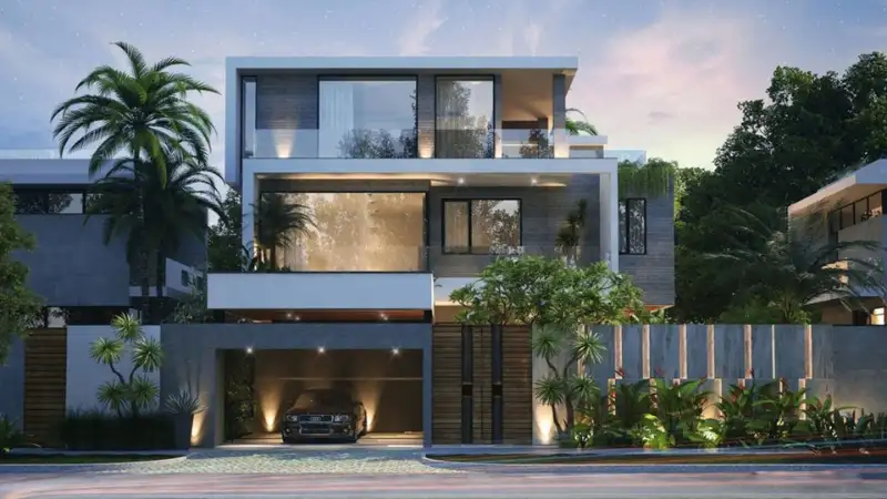 Biệt thự cần có mặt tiền cân đối, bố cục hài hoà và rõ ràng