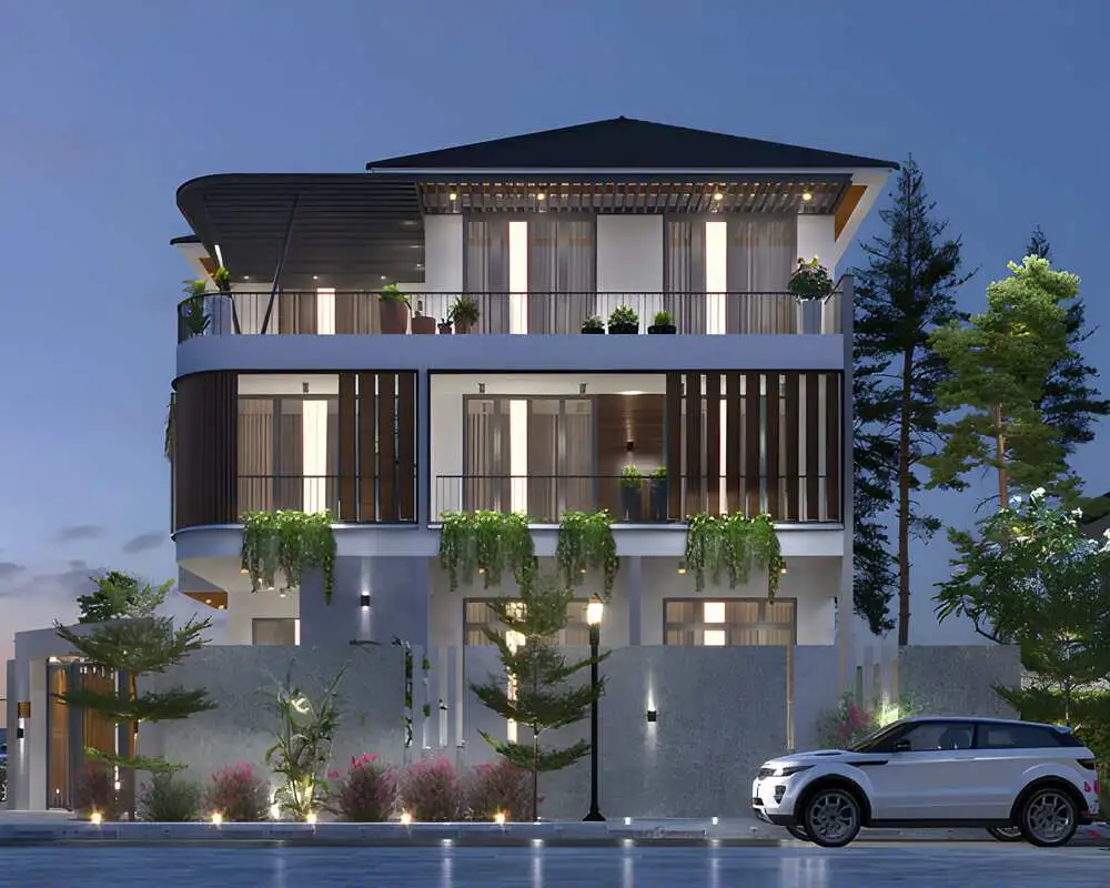 Lâu đài 3 tầng nguy nga trên khuôn viên 800m², kết hợp hồ bơi và vườn xanh sang trọng.