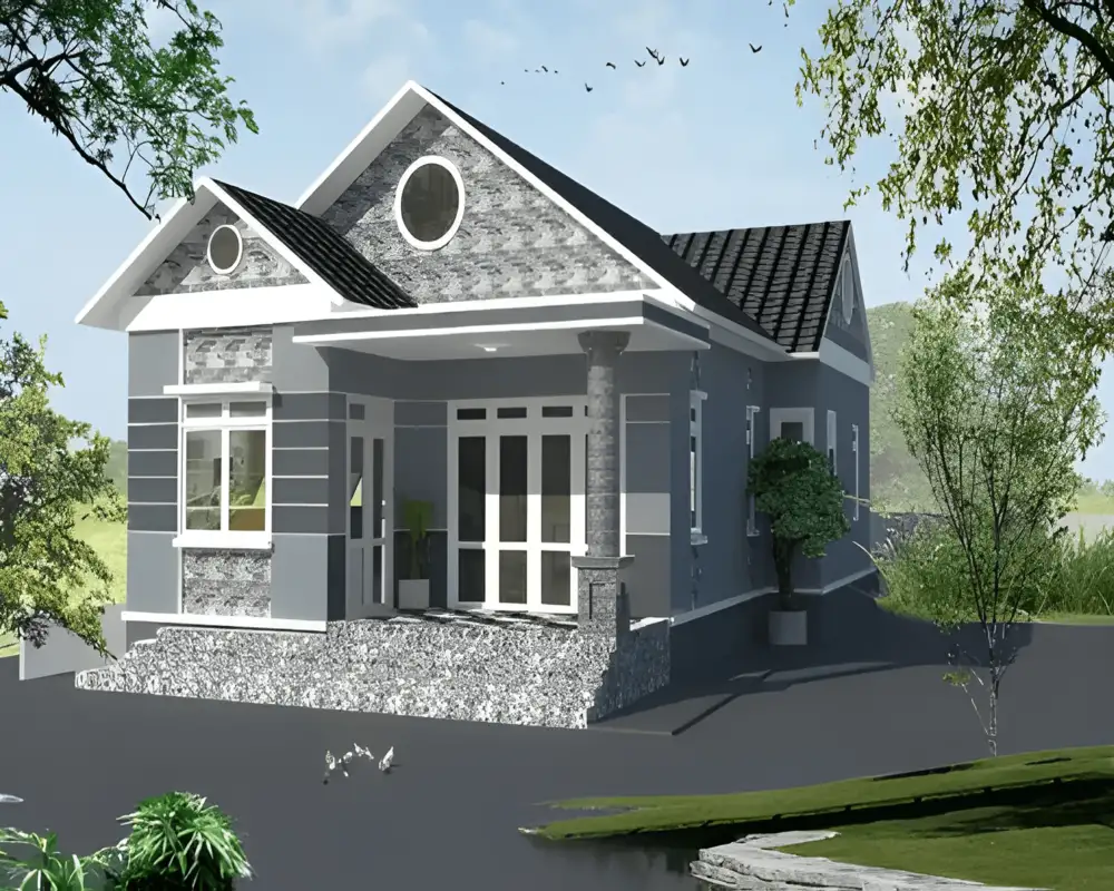 Thiết kế nhà cấp 4 3 phòng ngủ 300 triệu cho diện tích khiêm tốn