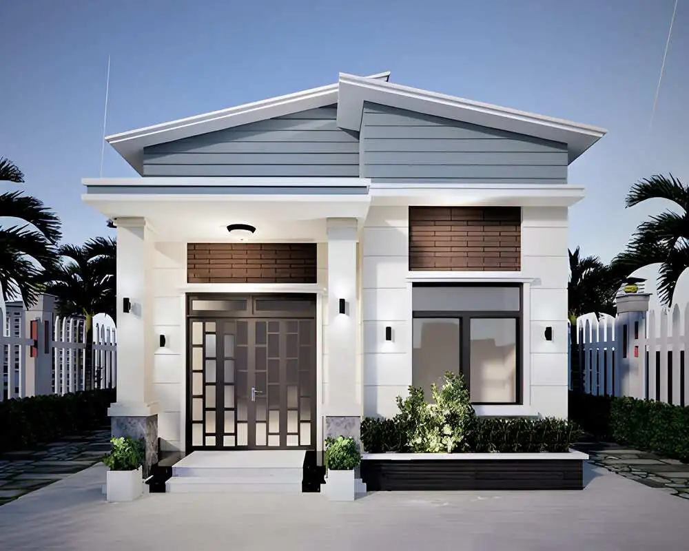 Mẫu nhà cấp 4 3 phòng ngủ 300 triệu mái tôn đơn giản