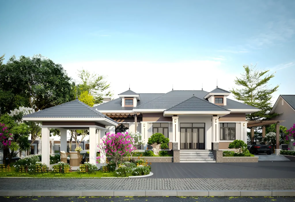 Nhà cấp 4 mái Nhật 3 phòng ngủ tinh tế, phù hợp gia đình trẻ