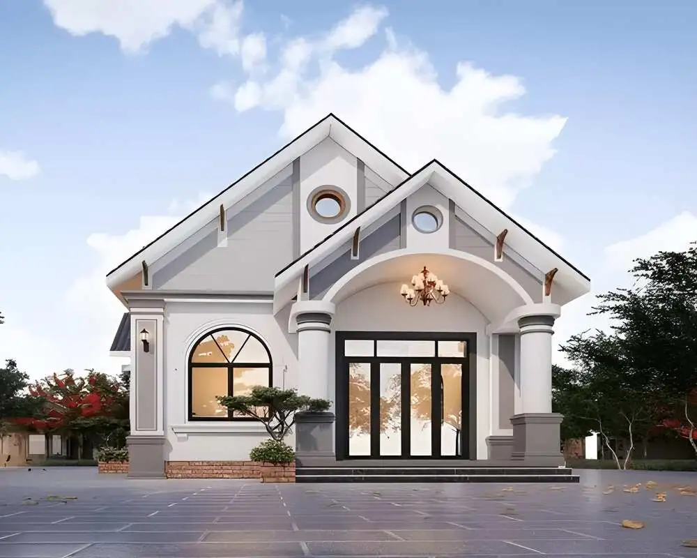 Thiết kế nhà cấp 4 3 phòng ngủ mái Thái sang trọng và tiện nghi