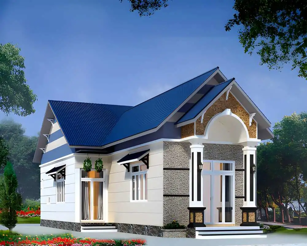 Thiết kế nhà cấp 4 3 phòng ngủ mái Thái hài hòa công năng và thẩm mỹ