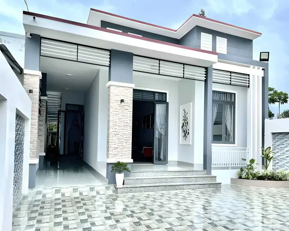 Nhà cấp 4 mái bằng 3 phòng ngủ đẹp, tiết kiệm diện tích xây dựng