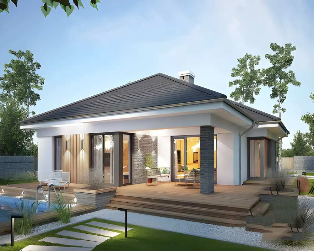 Mẫu thiết kế nhà cấp 4 3 phòng ngủ rộng 120m² sang trọng