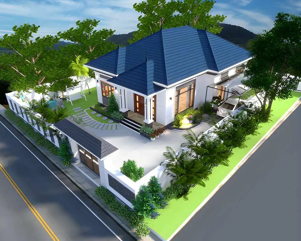 Thiết kế nhà cấp 4 3 phòng ngủ tiện nghi cho gia đình đông người