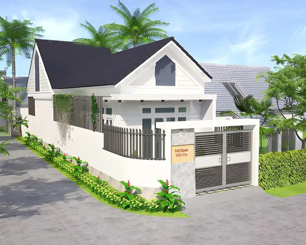 Thiết kế nhà cấp 4 3 phòng ngủ kết hợp phòng đọc sách