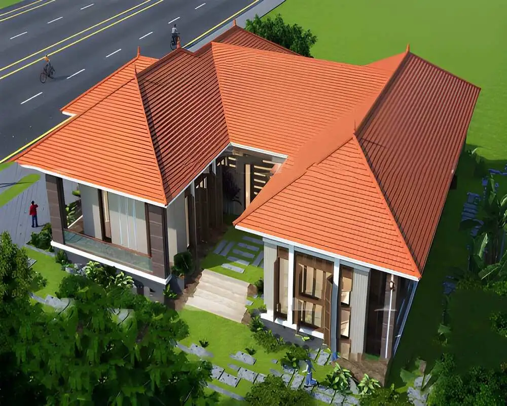 Nhà chữ U cấp 4 hiện đại kết hợp không gian mở