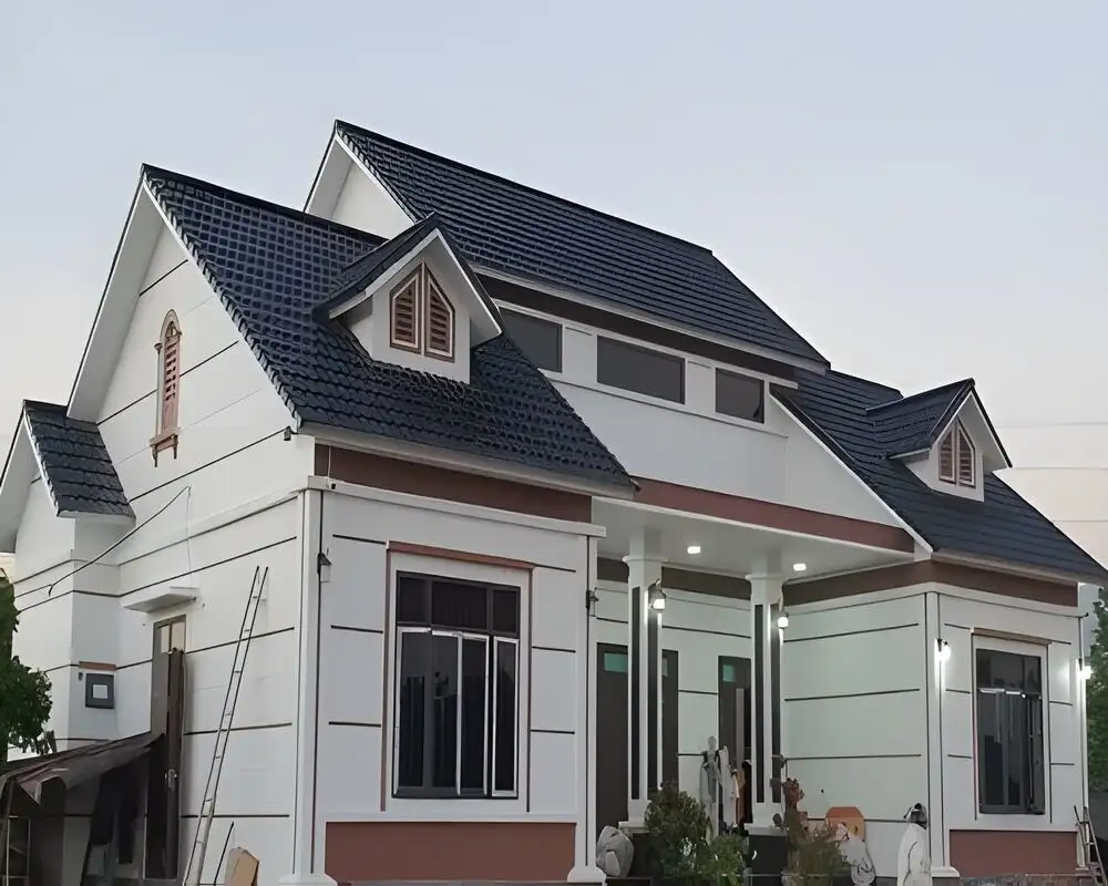 Nhà cấp 4 chữ U phong cách tân cổ điển, bề thế và tinh tế