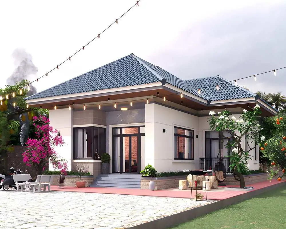 Mẫu nhà cấp 4 3 phòng ngủ giúp tiết kiệm chi phí mà vẫn đảm bảo công năng cho gia đình trẻ