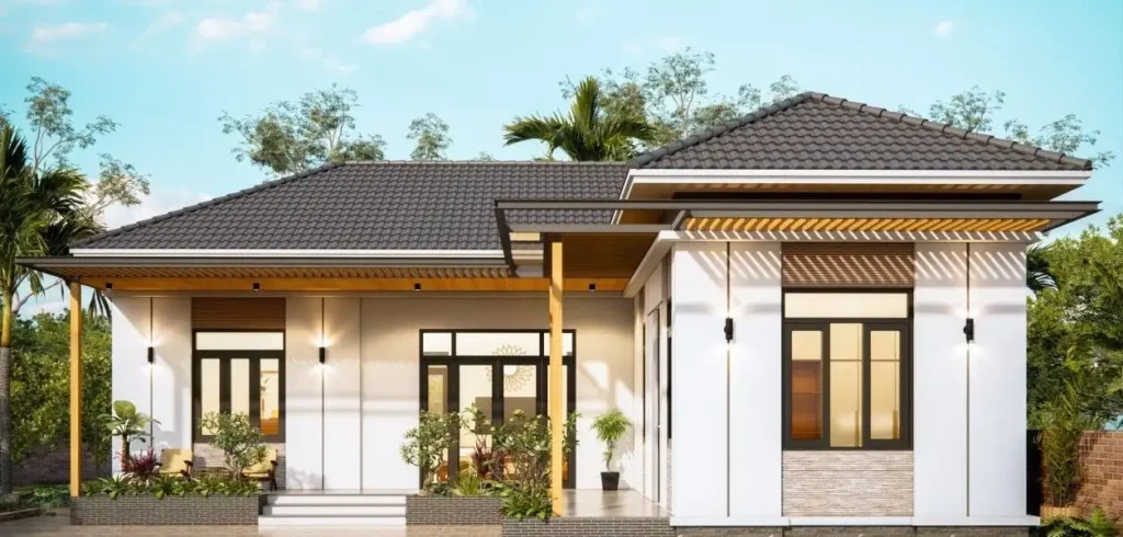Nhà chữ L cấp 4 diện tích 60–80m², phù hợp gia đình nhỏ