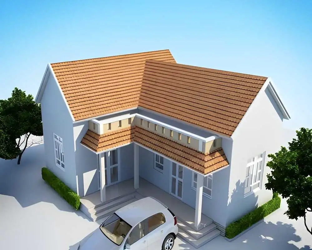 Mẫu nhà cấp 4 chữ L mái bằng hiện đại, đơn giản và gọn gàng