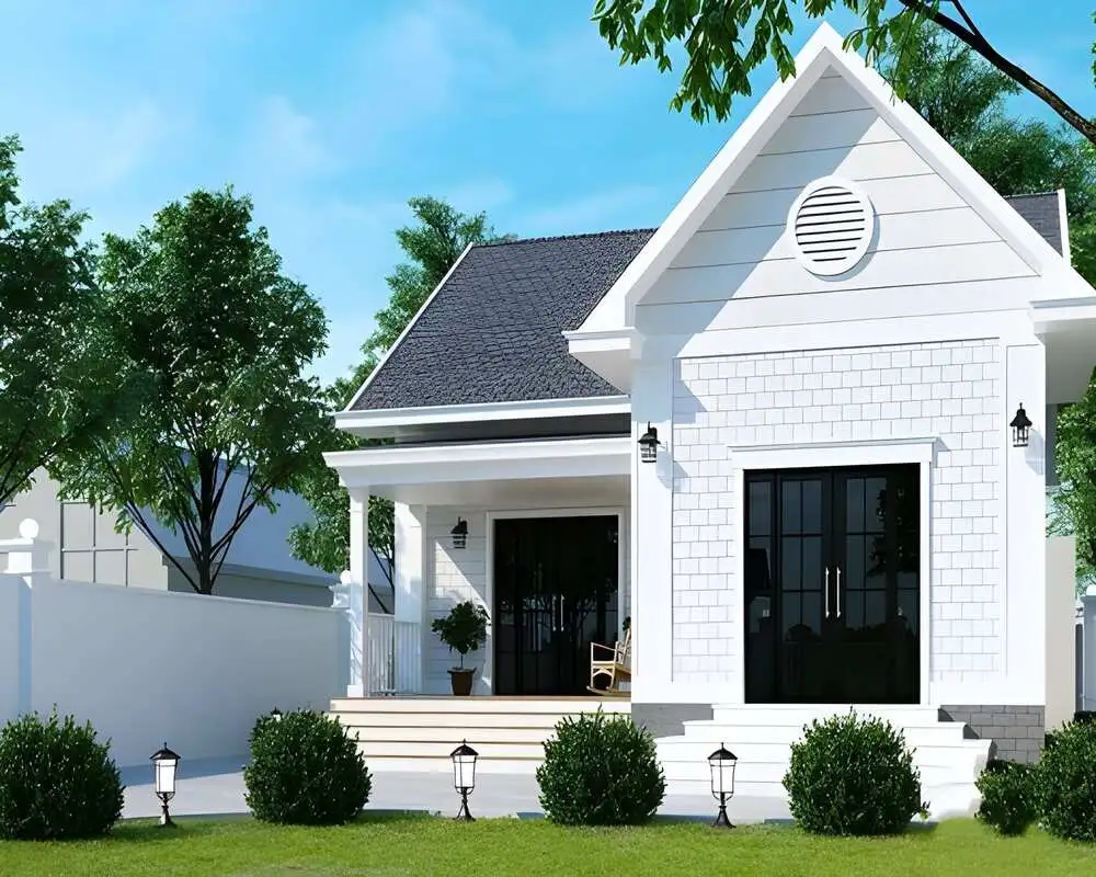 Mẫu nhà cấp 4 chữ L đơn giản đẹp, công năng đầy đủ cho gia đình trẻ
