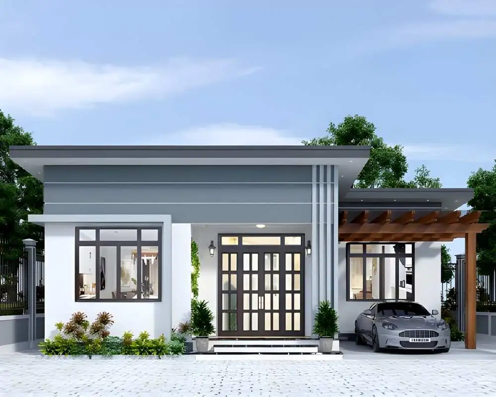 Nhà chữ L giúp bố trí không gian hợp lý, dễ mở rộng không gian